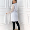 Jaleco Gabardine Manga de Gripi com Zíper Branco - Image 2
