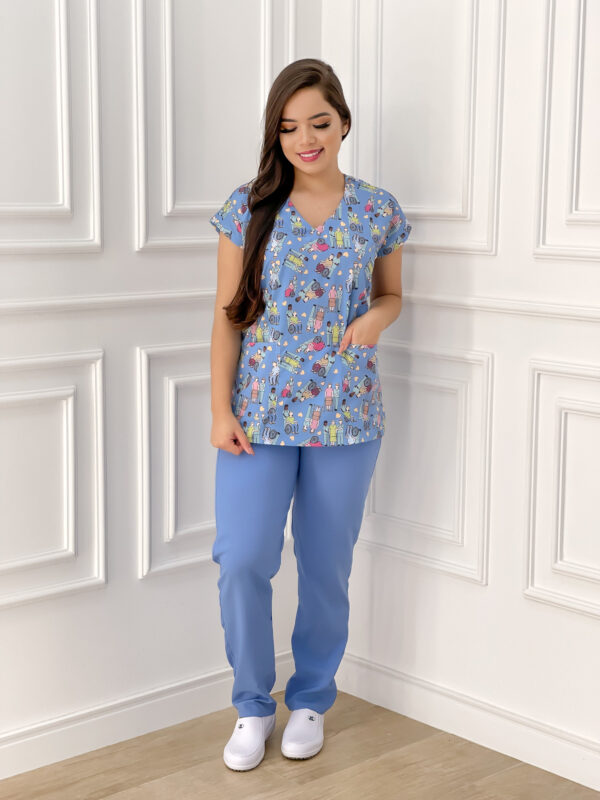 Scrubs Cuidador Azul