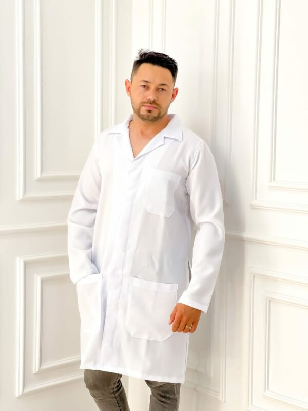 Jaleco Masculino Gabardine Branco
