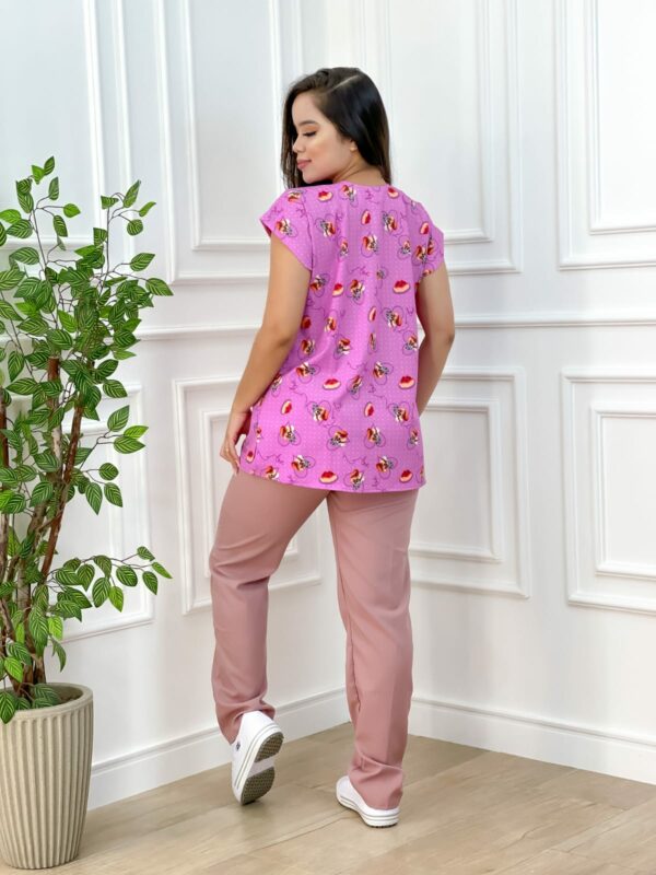 Scrubs Dama e o Vagabundo Calça Rosa Seco - Image 2