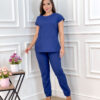 Scrubs Oxfordine Manga Dupla Azul Marinho
