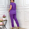 Scrubs Oxfordine Manga Dupla Roxo - Image 3