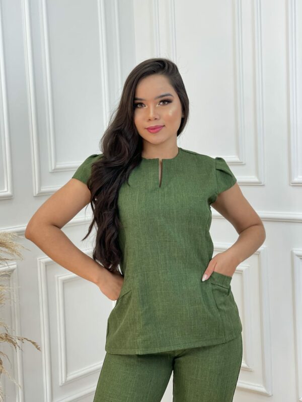 Scrubs Maria Melange Verde Musgo - Image 2