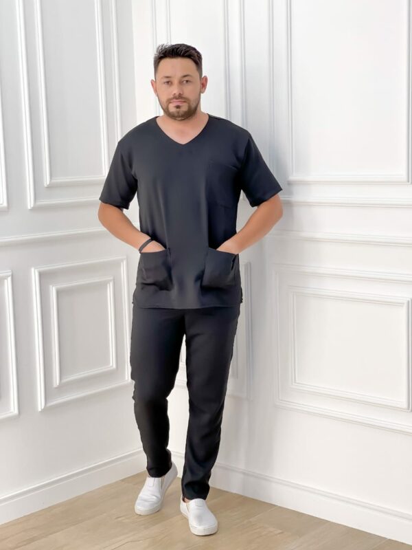 Scrubs Masculino Gabardine Preto