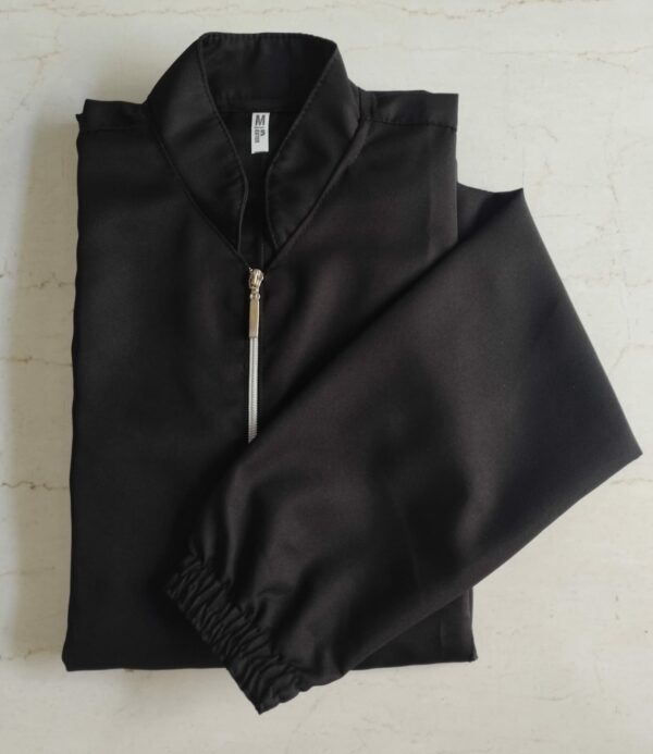 Jaleco Gabardine Ziper Preto - Image 2