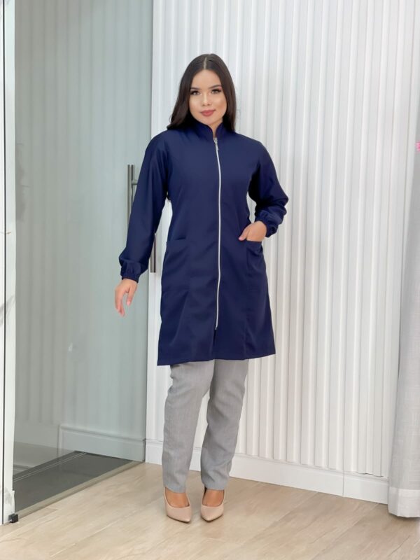 Jaleco Gabardine Azul Marinho