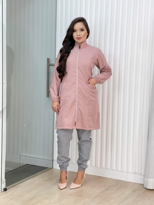 Jaleco Gabardine Rosa Seco