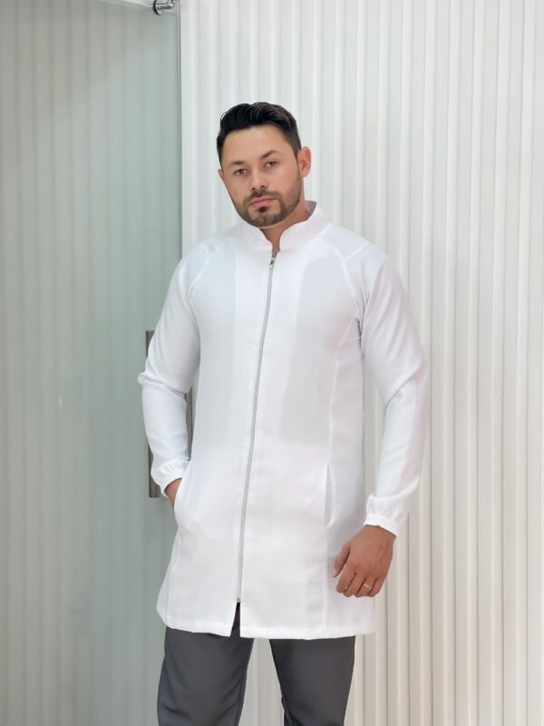 Jaleco Alfaiataria Ziper Masculino