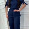 Scrubs Michelle Alfaiataria Azul Marinho