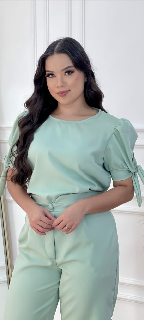 Scrubs Michelle Alfaiataria Verde Pastel - Image 2