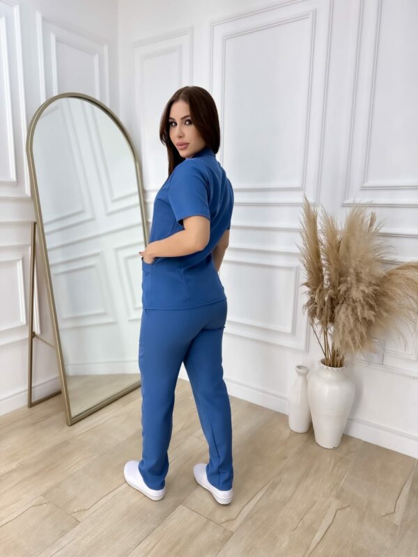 Scrubs Catherine Alfaiataria Azul Indico - Imagem 3