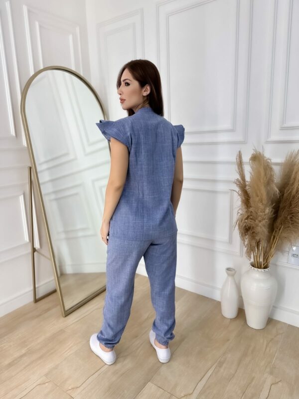 Scrubs Cris Melange Azul Índico - Imagem 2
