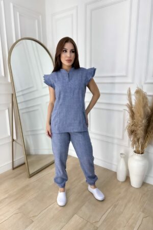 Scrubs Cris Melange Azul Índico