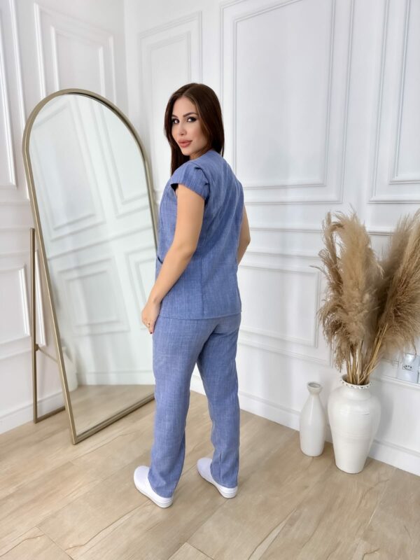 Scrubs Maria Melange Azul Índico - Imagem 2