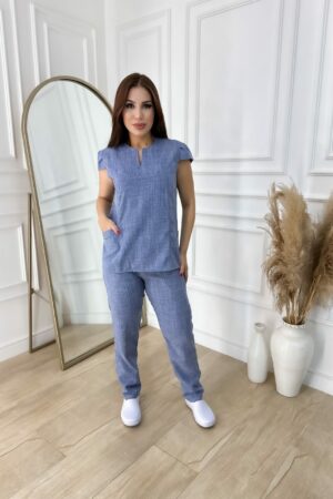 Scrubs Maria Melange Azul Índico
