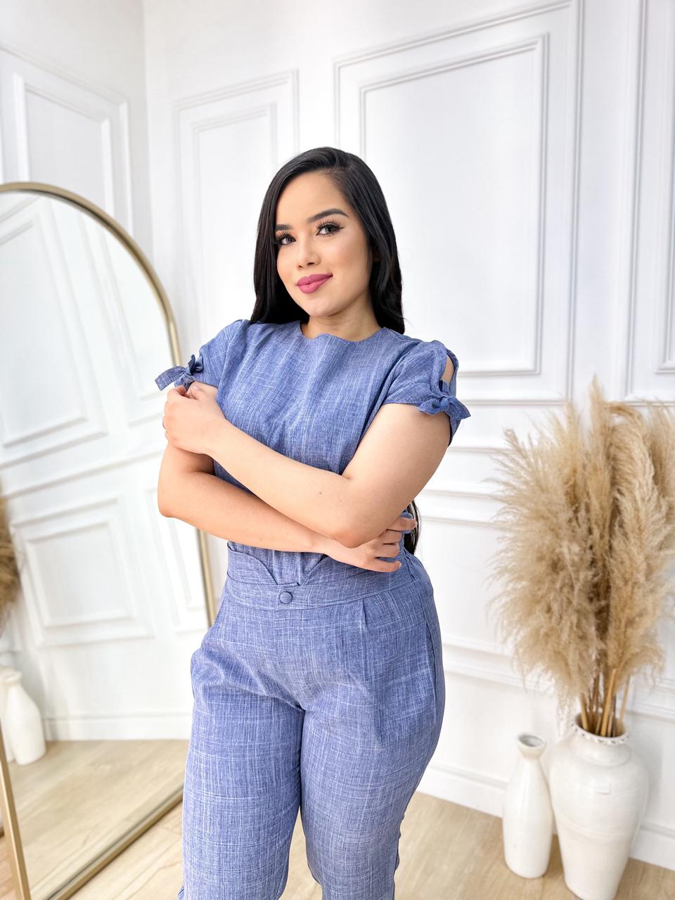 Scrubs Tatiane Melange Azul Indico - Imagem 2