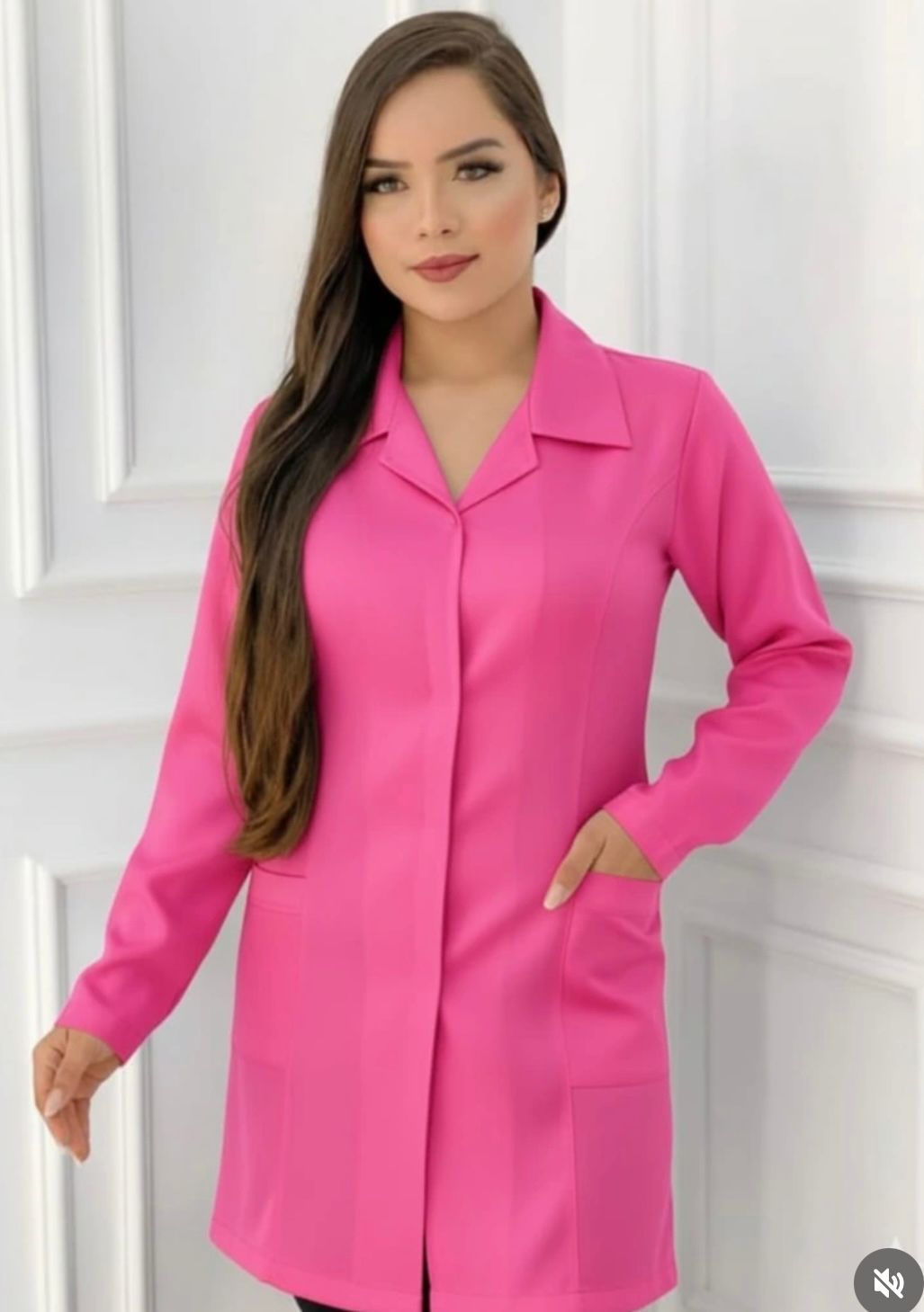 Jaleco Básico Oxford Pink