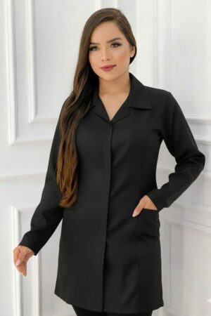 Jaleco Básico Oxford Preto