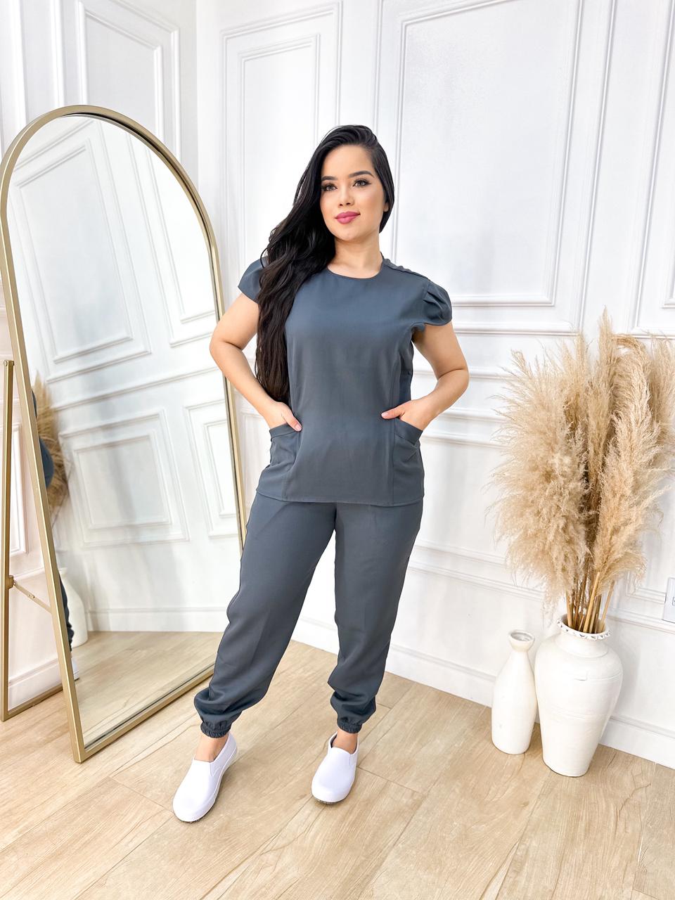 Scrubs Vanessa Alfaiataria Chumbo