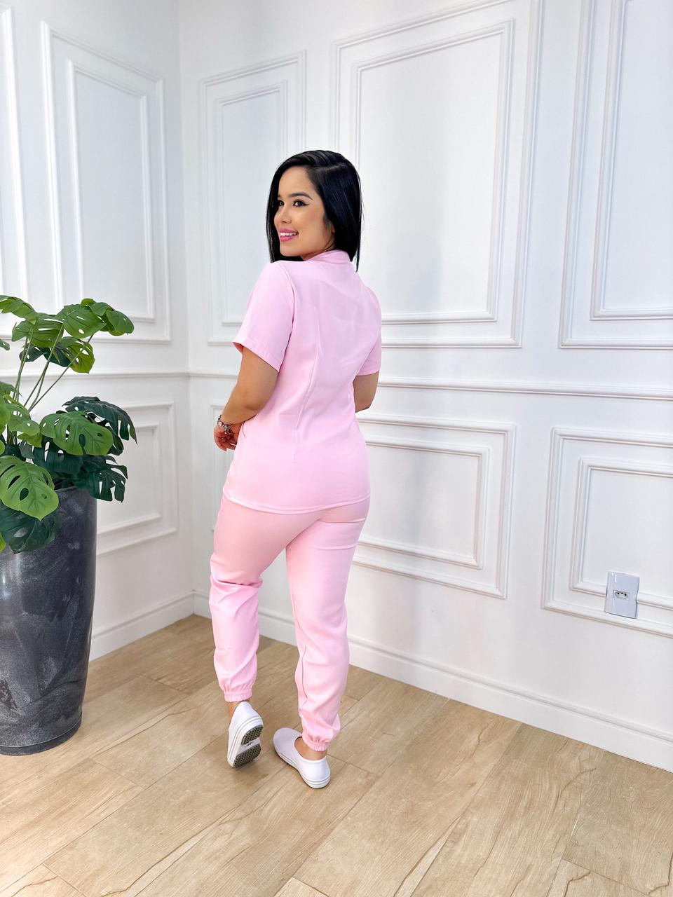 Scrubs Bia Alfaiataria Rosa Bebê - Imagem 3