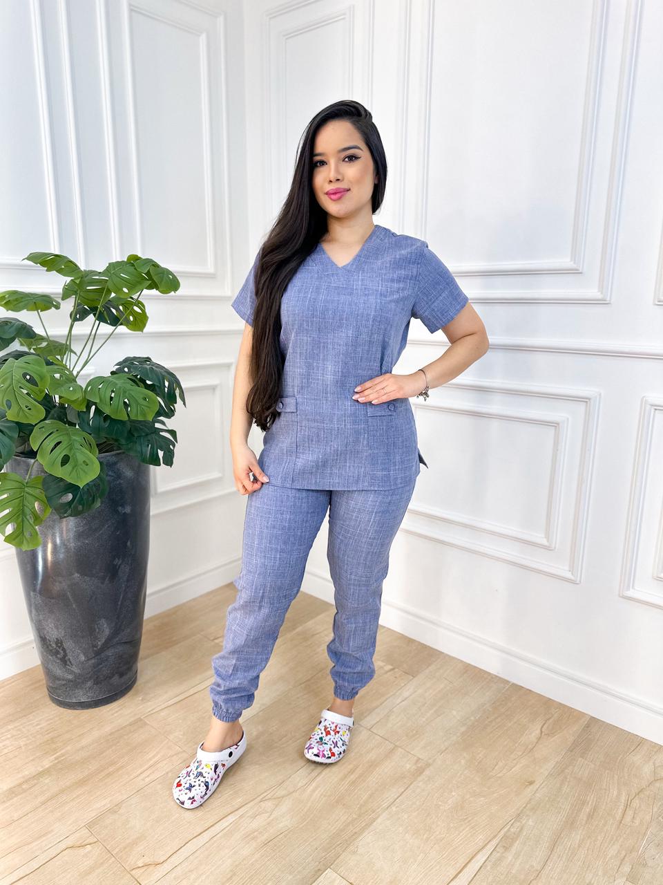 Scrubs Brenda Melange Azul Indico