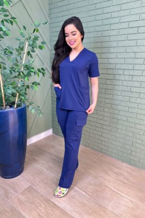 Scrubs Malha Tecnológica Cargo Azul Marinho