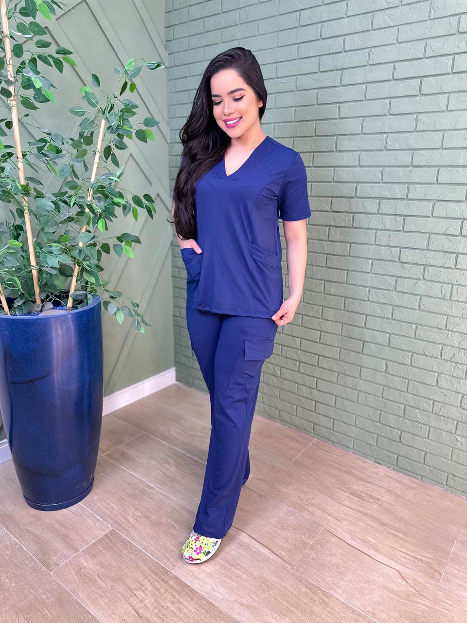 Scrubs Malha Tecnológica Cargo Azul Marinho