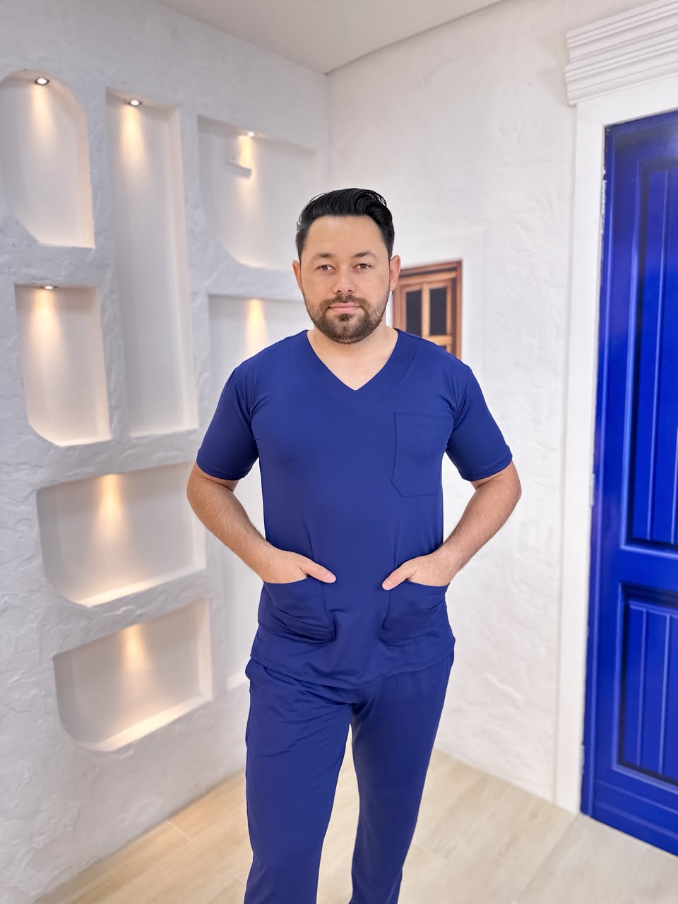 Scrubs Malha Tecnológica Masculino Azul Marinho - Imagem 2