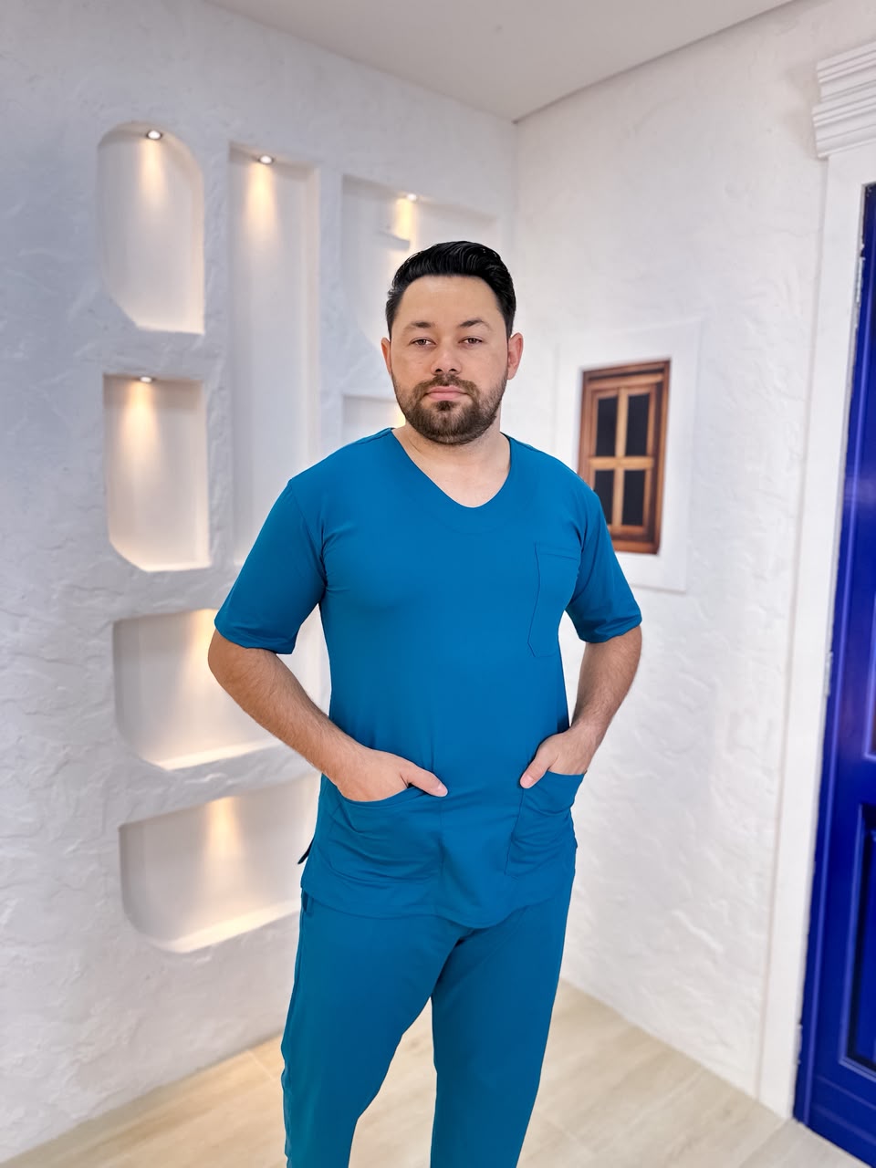 Scrubs Malha Tecnológica Masculino Petróleo - Imagem 2