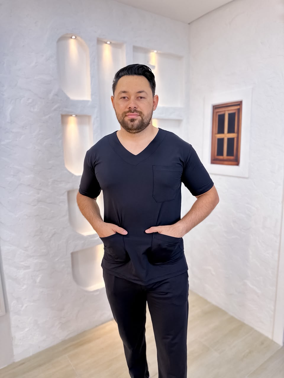 Scrubs Malha Tecnológica Masculino Preto - Imagem 2